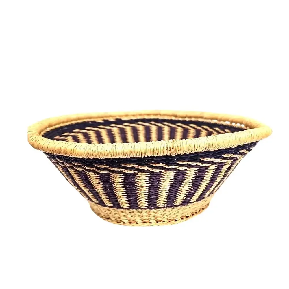 Beautiful Hand Woven Elephant Grass Multi Colored Decorative Multi-Use Basket